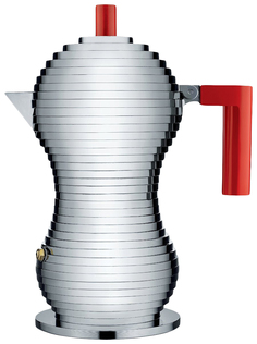 Гейзерная кофеварка Alessi Pulcina MDL02/6 R Red/Silver