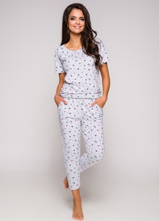 Пижама женская TARO tar499806 серая/розовая S