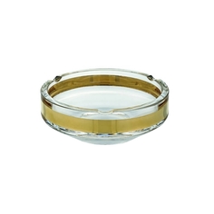 AVENUE Пепельница 18см, прозрачный/золото IVV