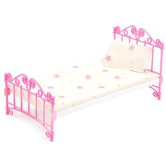 Кроватка для кукол Кроватка розовая С-1427 Огонек ОГОНЕК.