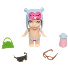 Набор игровой Bondibon куколка OLY в шапочке-ушанке с животным и аксессуарами в банке