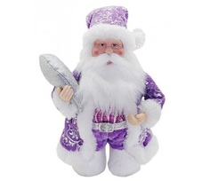 Кукла дед мороз 20 см под елку фиолетовый Новогодняя сказка 972435