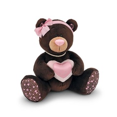 Мягкая игрушка Orange Toys Медведь choco milk с сердцем 25 см