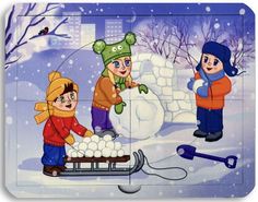 Двухслойный смарт-пазл Нескучные игры Зима 8155