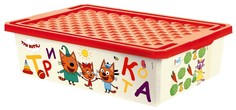 Ящик для игрушек Little Angel Три Кота Обучайка. Считай на колесиках 30 л