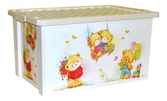 Ящик для хранения игрушек Little Angel X-BOX Bears 57 л