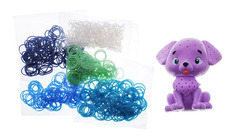Crazy loom 19167 крейзи лум набор для творчества - фигурка щенок+ цветные резиночки