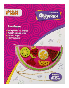 COLOR PUPPY Набор для творчества Сумочка своими руками. Фрукты 95460