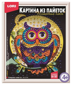 Поделка Lori Картина из пайеток Совушка-сова Ап-014