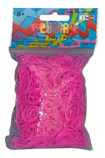 Плетение из резинок Rainbow Loom Rose Jelly pink
