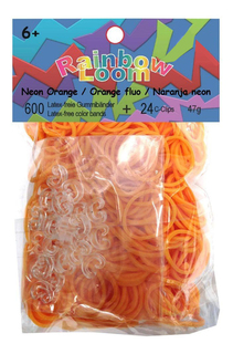 Плетение из резинок Rainbow Loom Solid Bands - Neon Orange