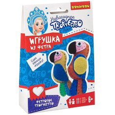 Набор для творчества Bondibon "Ёлочные игрушки из фетра своими руками. Попугаи"