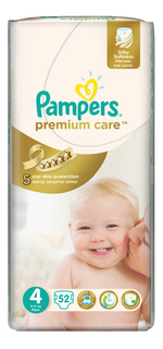 Подгузники Pampers Premium Care 4 (8-14 кг), 52 шт.