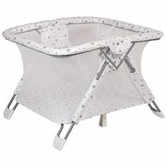 Манеж Polini kids Comfort Звезды, белый-серый