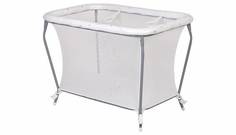 Манеж Polini kids Classic French Teddy, белый-серый