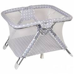 Манеж Polini kids Comfort Звезды, серый-белый