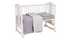 Комплект постельного белья Polini kids Звезды, 120х60, серый