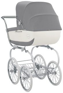 Коляска для новорожденного Inglesina Classica на шасси Balestrino Chrome White