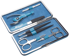 Маникюрный набор Dewal 7 предметов, морская волна