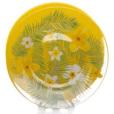 Тарелка столовая мелкая Pasabahce Бали желтая, D=26 см