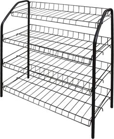 Этажерка для обуви НИКА узкая (700х465х300) 4полки, черный ЭТ1 Nika