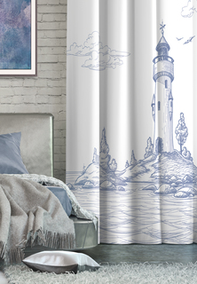 Штора "Волшебная Ночь" Габардин (Под Лен) 150/270 Lighthouse