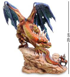 Статуэтка "Дракон и воин - храбрость неуместна" Veronese