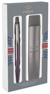 Набор подарочный Parker Jotter Core - Victoria Violet CT, шариковая ручка + чехол