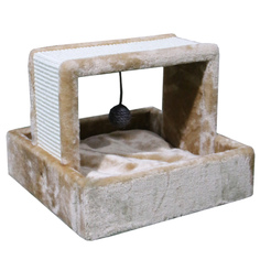 Когтеточка-лежак для кошек Pet Choice, бежевый, 40х40х23 см