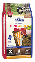Сухой корм для собак Bosch Mini Adult, для мелких пород, ягненок и рис, 1кг