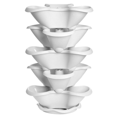 Этажерка цветочная "ГАММА", 5 кашпо (цвет мраморный) Idea