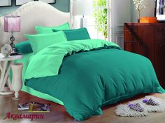 Постельное бельё Amore Mio Аквамарин Макосатин 1,5 сп.