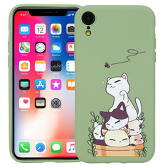 Чехол KAWAI для iPhone XR Котята в корзине