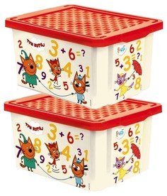 Ящик для игрушек Little Angel Три Кота Обучайка. Считай 17 л