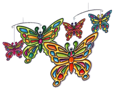 Поделка Sentosphere Набор для творчества Воздушный витраж Бабочки