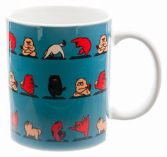 Керамическая кружка 3Dollara "Йога-котик". Арт.MUG0434