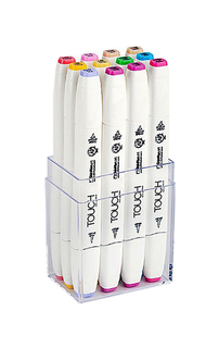 Набор маркеров TOUCH TWIN BRUSH PASTEL 12 шт