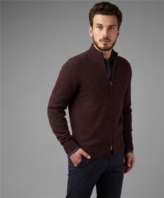 Кардиган мужской HENDERSON KWL-0790 бордовый 50 RU