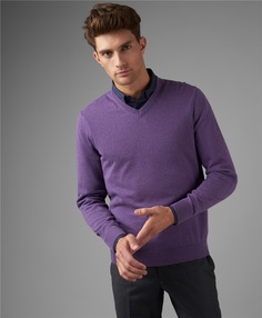 Пуловер мужской HENDERSON KWL-0677 фиолетовый 52 RU