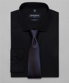 Рубашка мужская HENDERSON SHL-2843-S черная 44 - NN