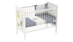 Кроватка Polini kids Disney baby 220 Медвежонок Винни и его друзья белая