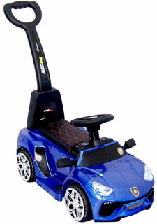 Каталка-толокар + электромобиль Rivertoys Porsche E777EE синяя