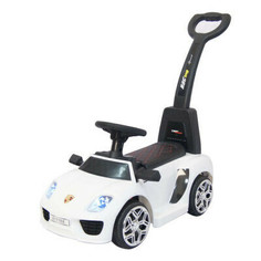 Каталка-толокар + электромобиль Rivertoys Porsche E777EE белая
