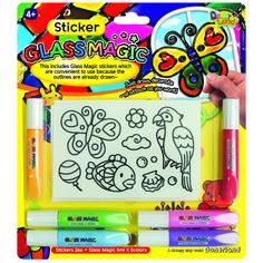 Набор игровой Glass magic для рисования витражей наклейки No Brand