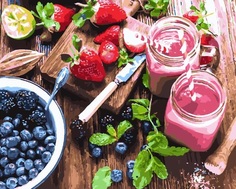 Картина по номерам Paintboy PK 24067 (GX 28157) Фруктовые коктейли 40*50 Эксклюзив