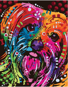 Картина по номерам Paintboy GX 34436 Красочная собачка 40*50