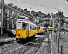 Картина по номерам Paintboy GX 32130 Желтый трамвай 40*50