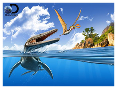 3D-пазл Prime 3D 500 Плезиоплевродон и орнитохейрус