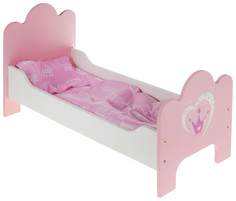 Кроватка деревянная Корона постелька в наборе 67114 для кукол Mary Poppins