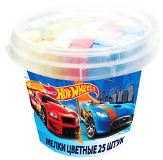 Мелки цветные Centrum Hot Weels для письма и рисования в ведре, 25 шт.